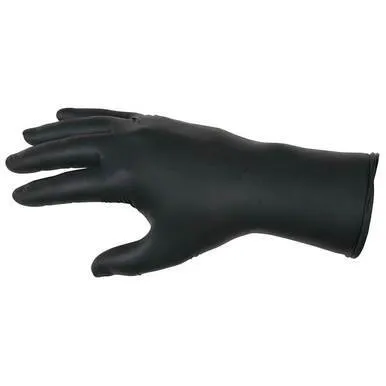 MCR NitriShield Stealth, 6 mil Black Nitrile Gloves