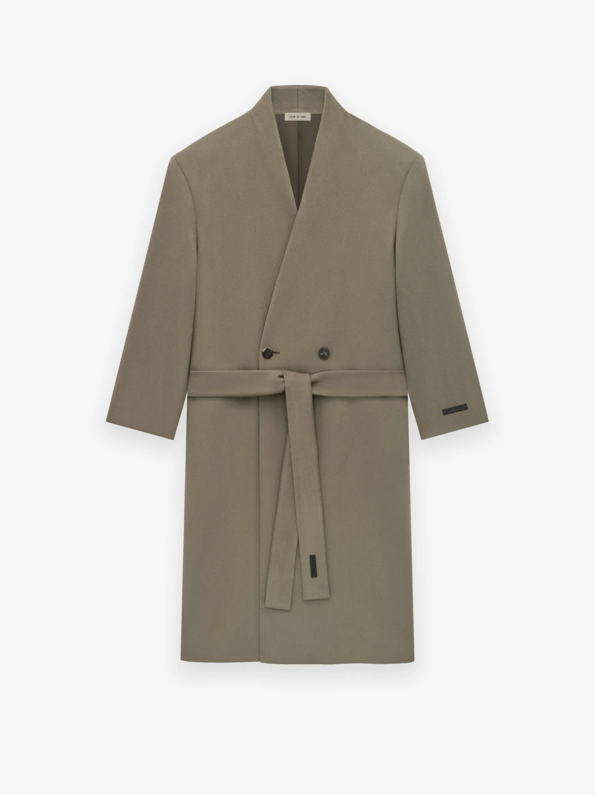 Melton Wool Lapelless Coat