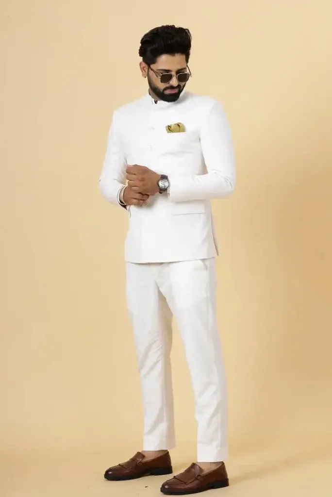 Men Indian White Jodhpuri Wedding Suit Engagement Royal Wedding Suit Groomsmen Wear For Him