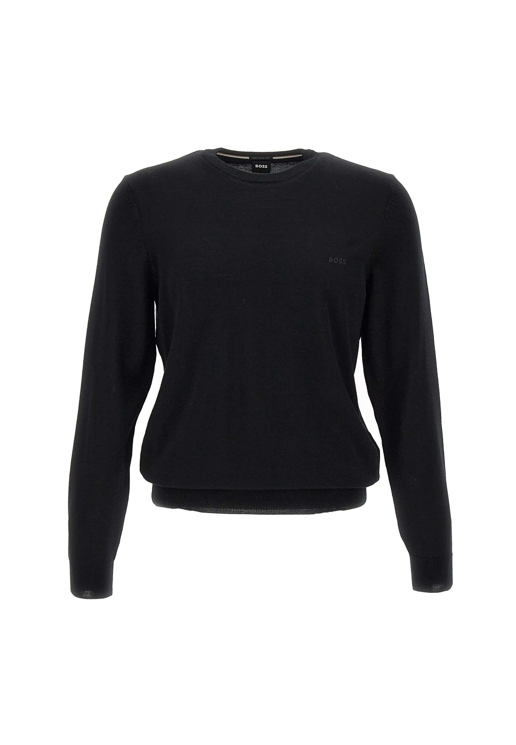 Men's Black Virgin Wool Sweater