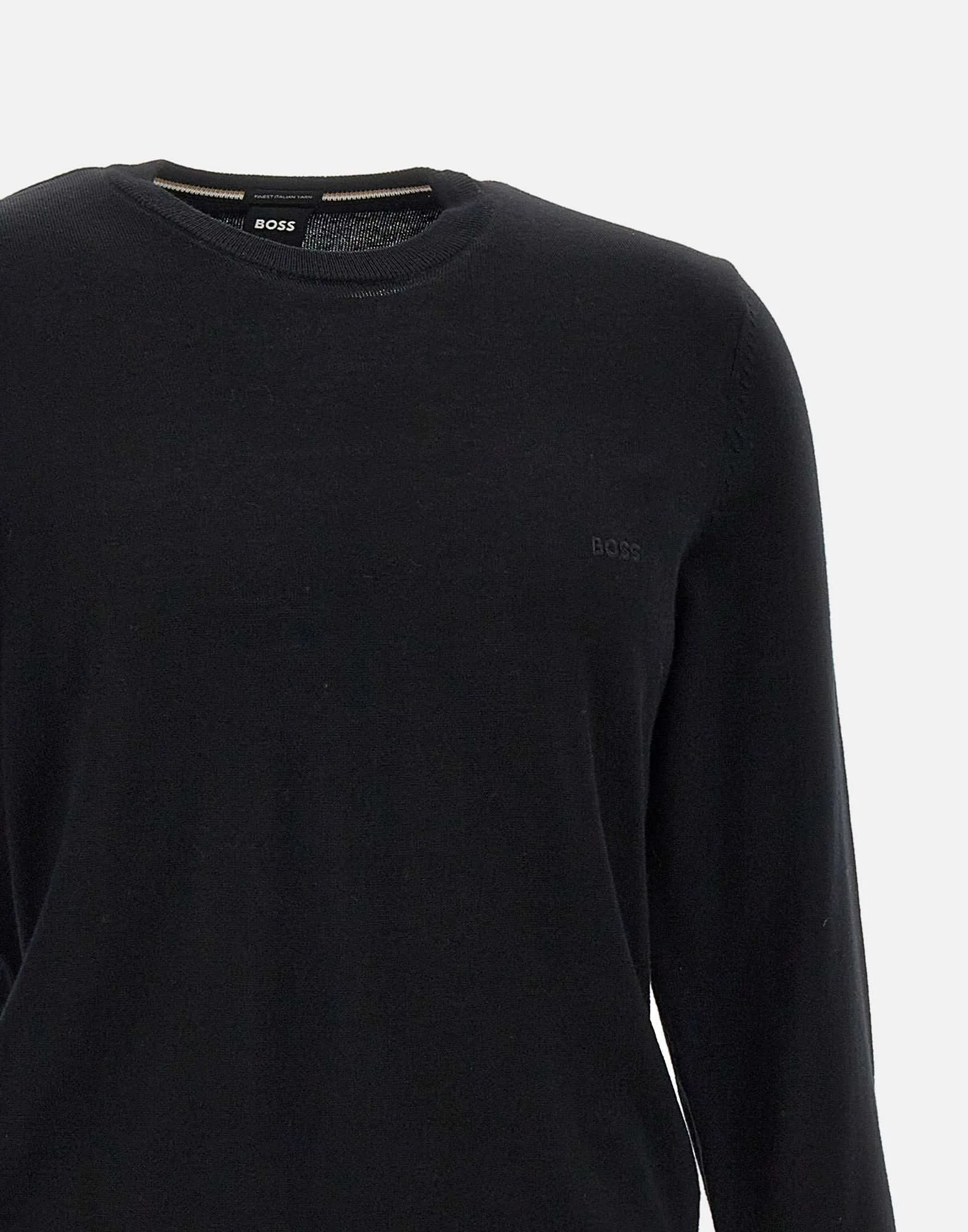 Men's Black Virgin Wool Sweater