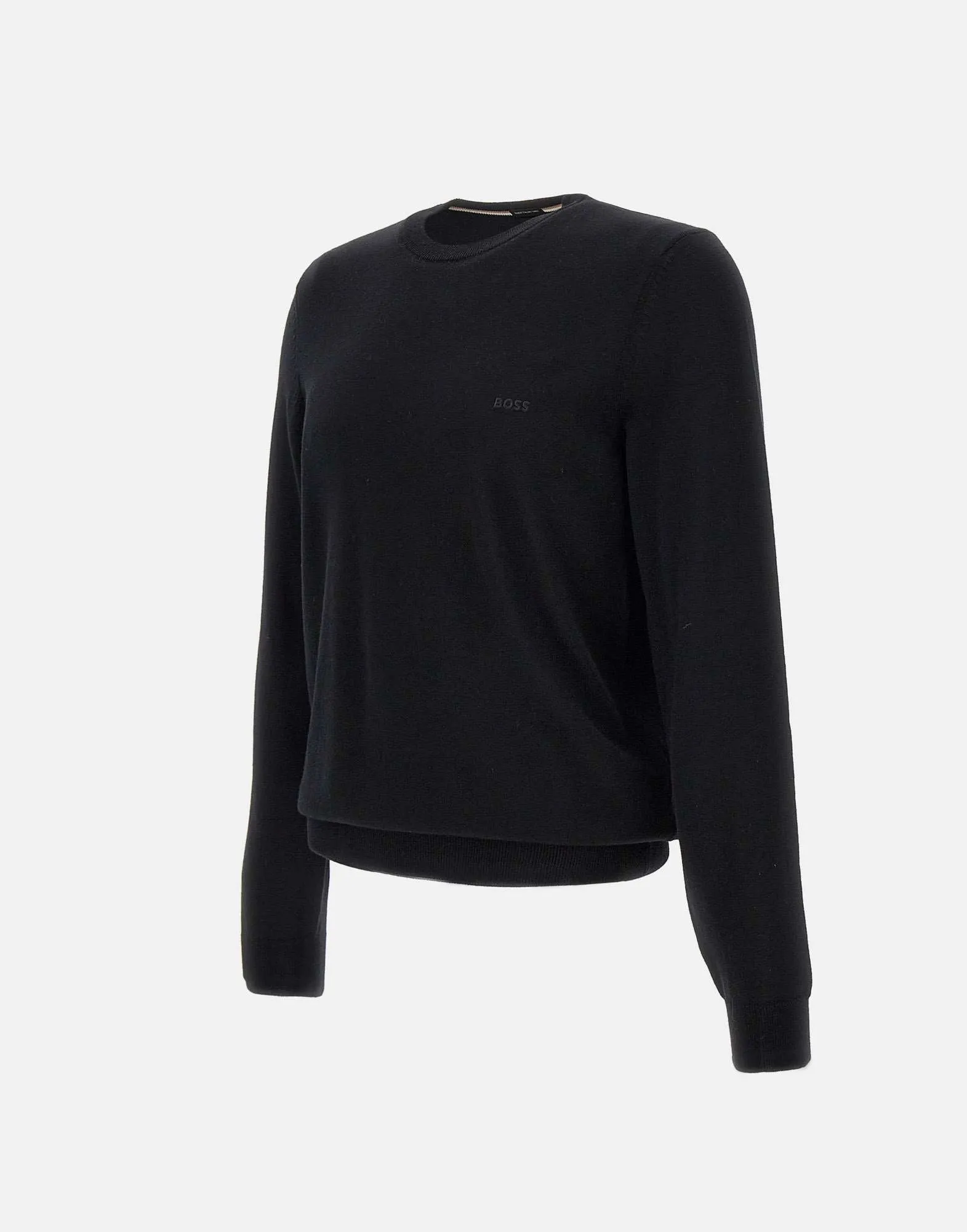 Men's Black Virgin Wool Sweater