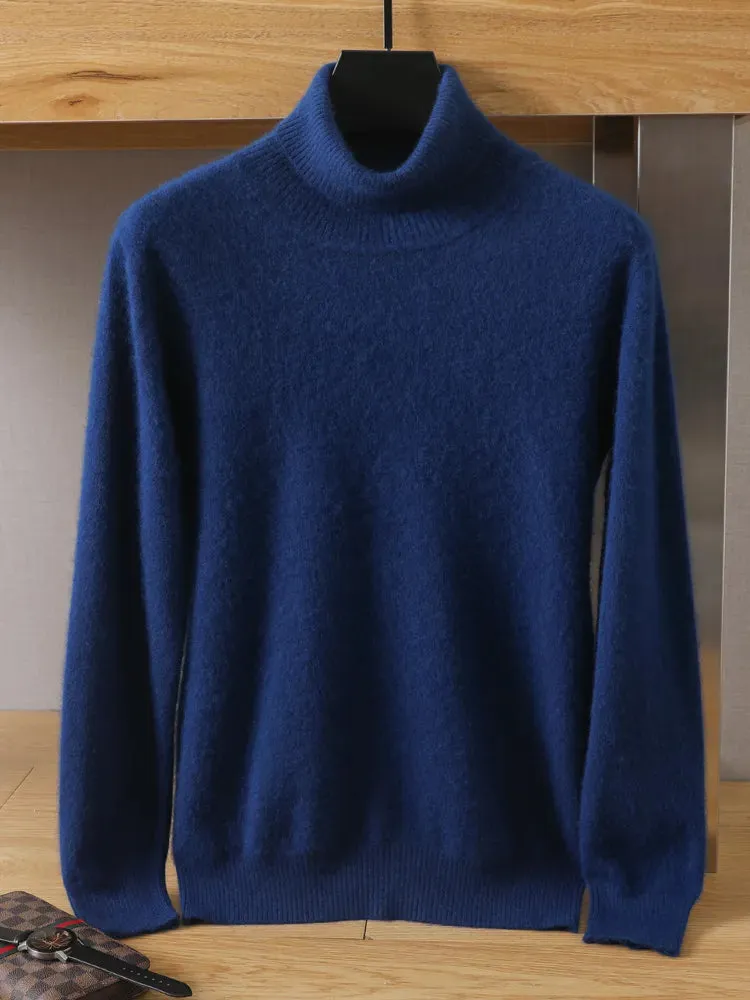 Mens Cashmere Pullover Knitted Winter Sweater