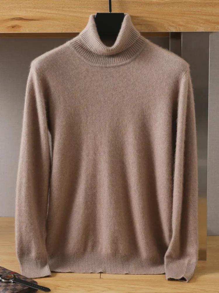 Mens Cashmere Pullover Knitted Winter Sweater