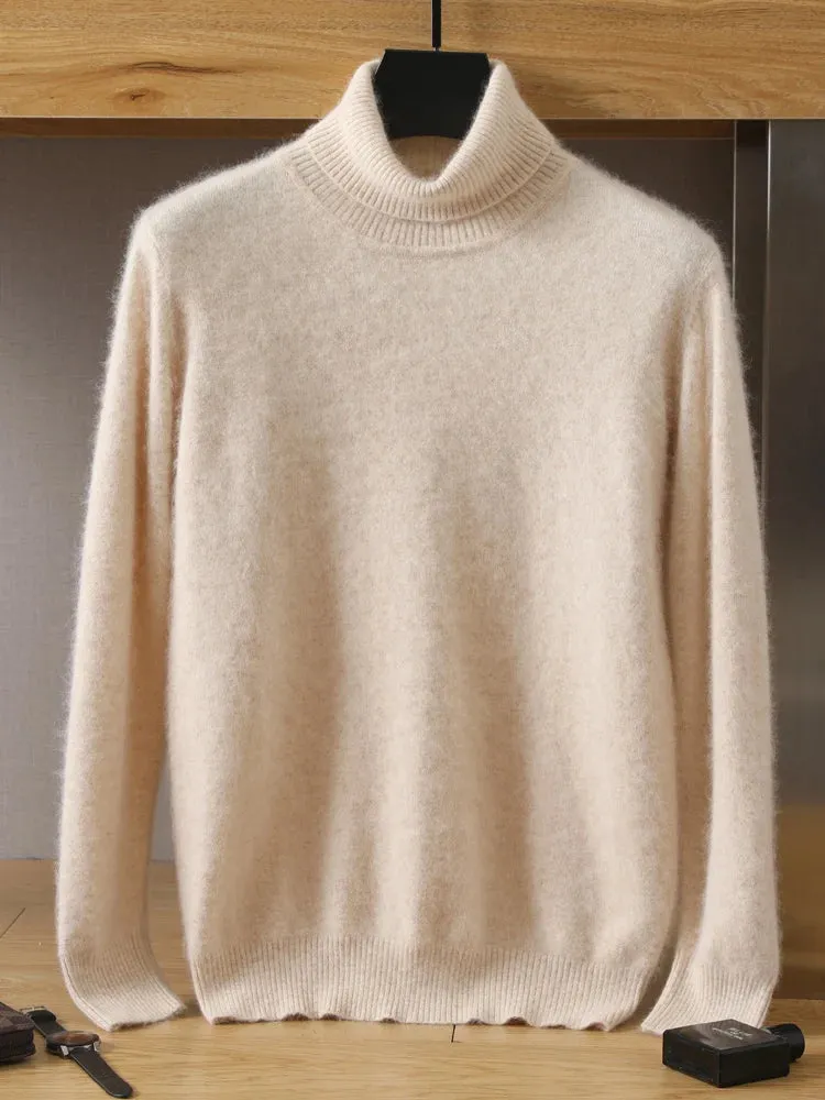 Mens Cashmere Pullover Knitted Winter Sweater