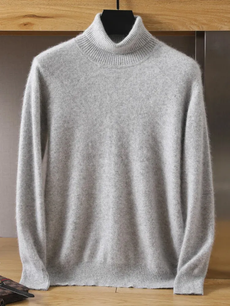 Mens Cashmere Pullover Knitted Winter Sweater