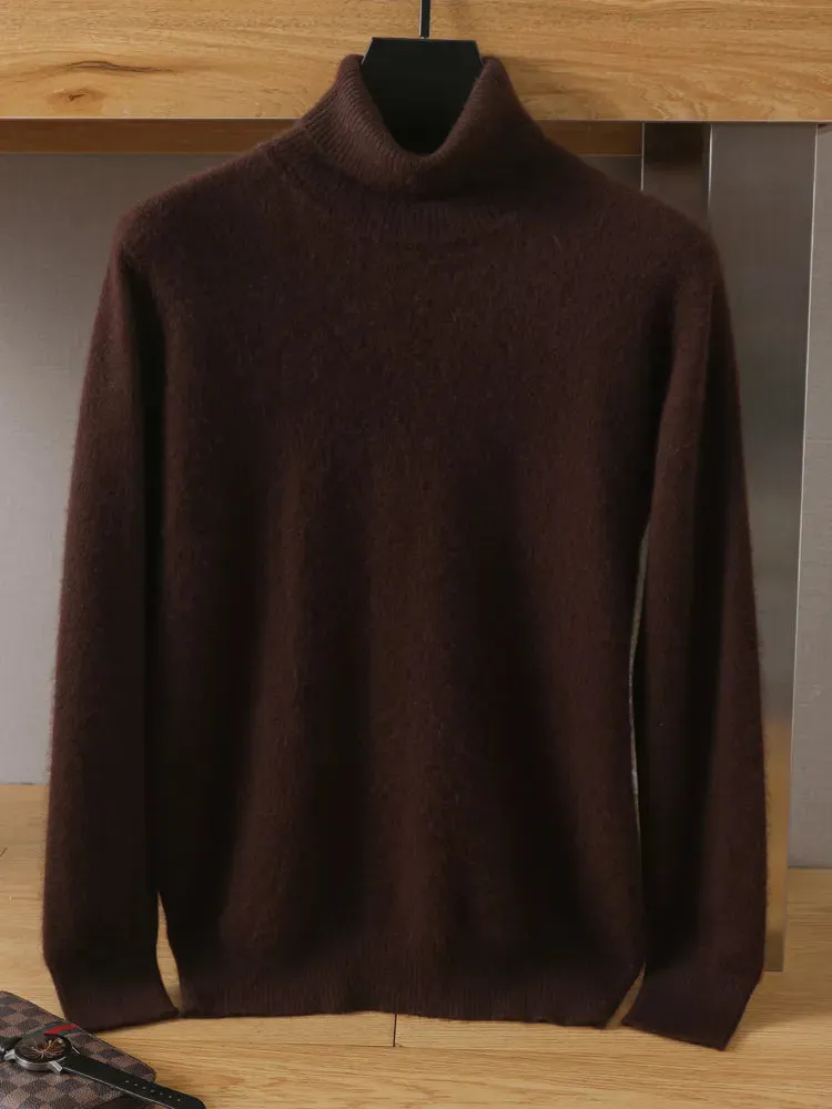 Mens Cashmere Pullover Knitted Winter Sweater