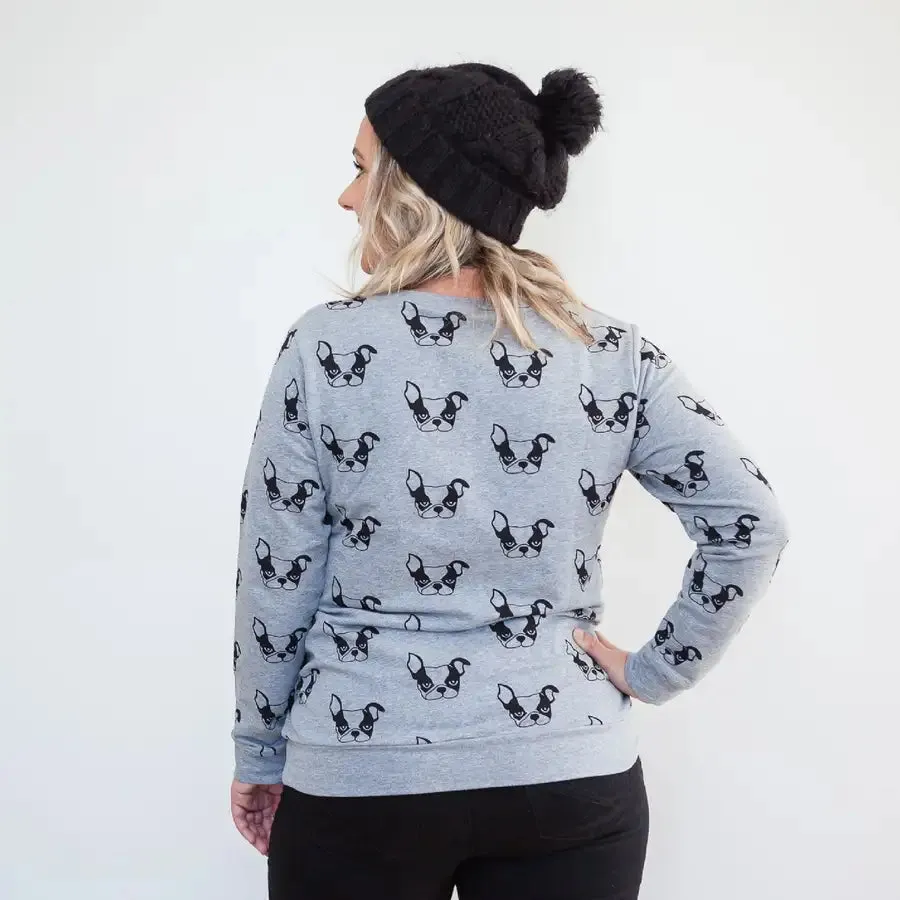 Milkbar Harvey Frenchie Sweater | Grey MEDIUM (12-14)