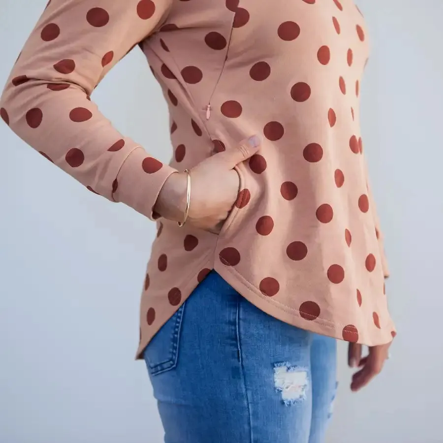 Milkbar Willow Polka Sweater | Peach