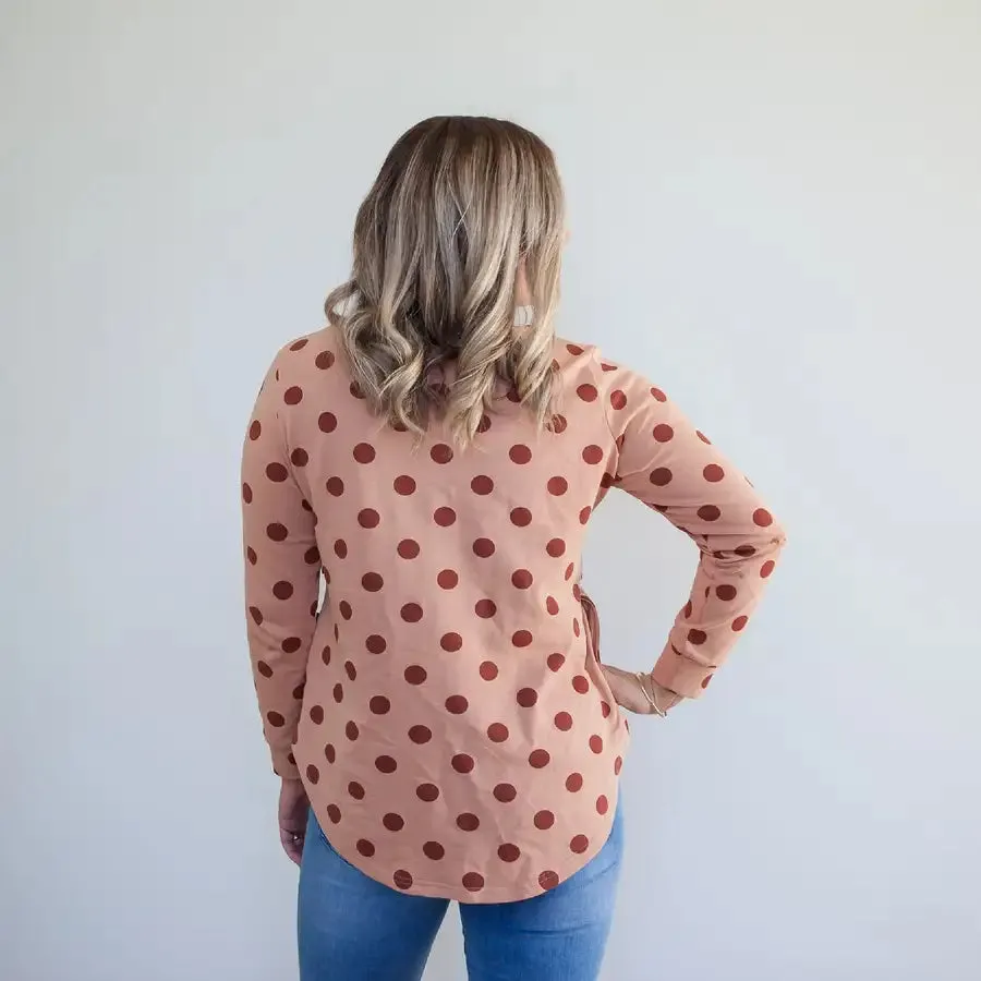 Milkbar Willow Polka Sweater | Peach