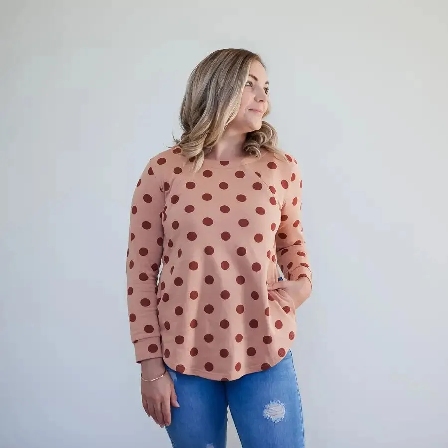 Milkbar Willow Polka Sweater | Peach