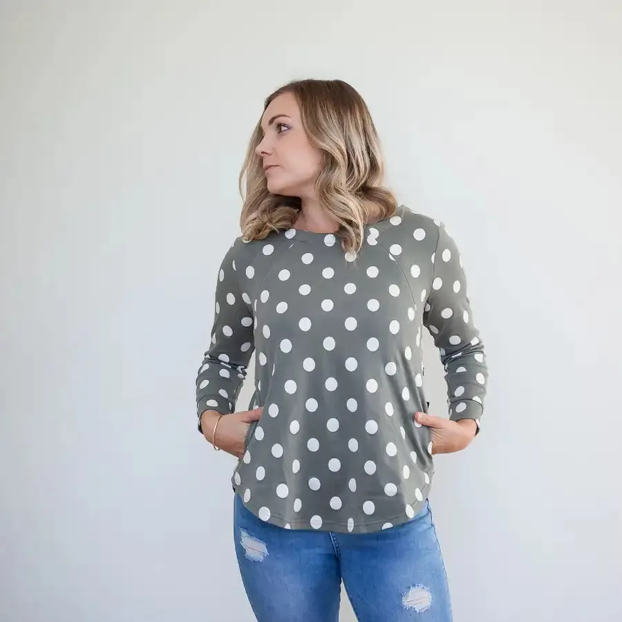 Milkbar Willow Polka Sweater | Sage