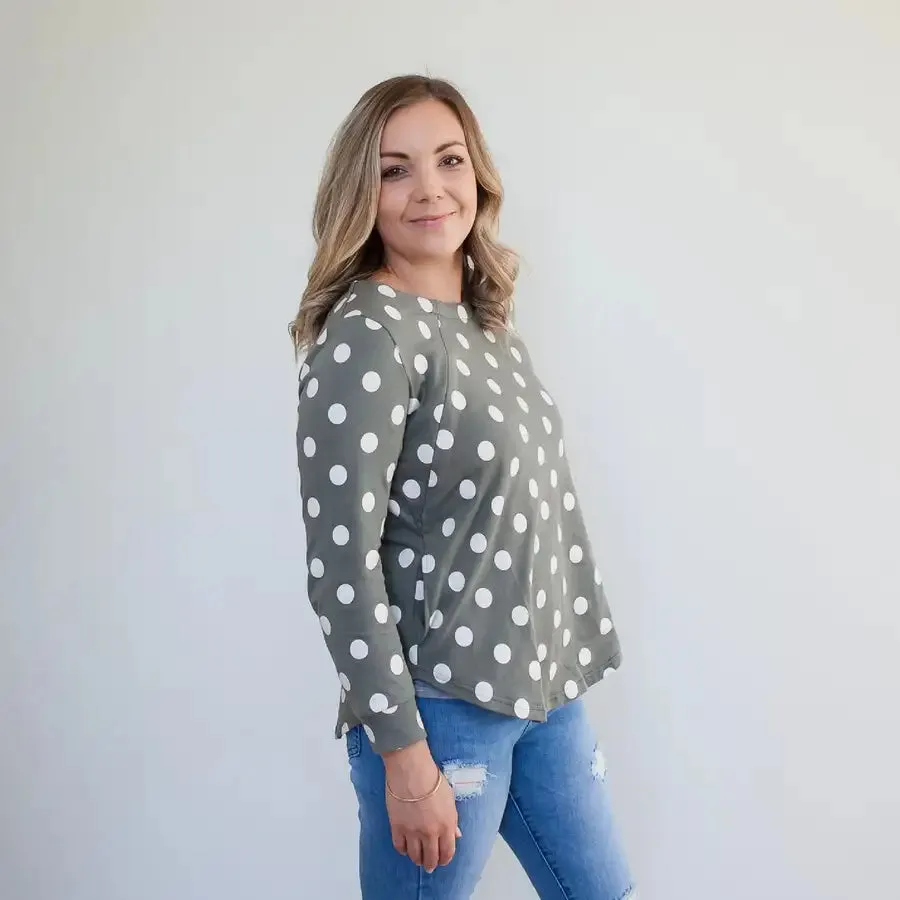 Milkbar Willow Polka Sweater | Sage