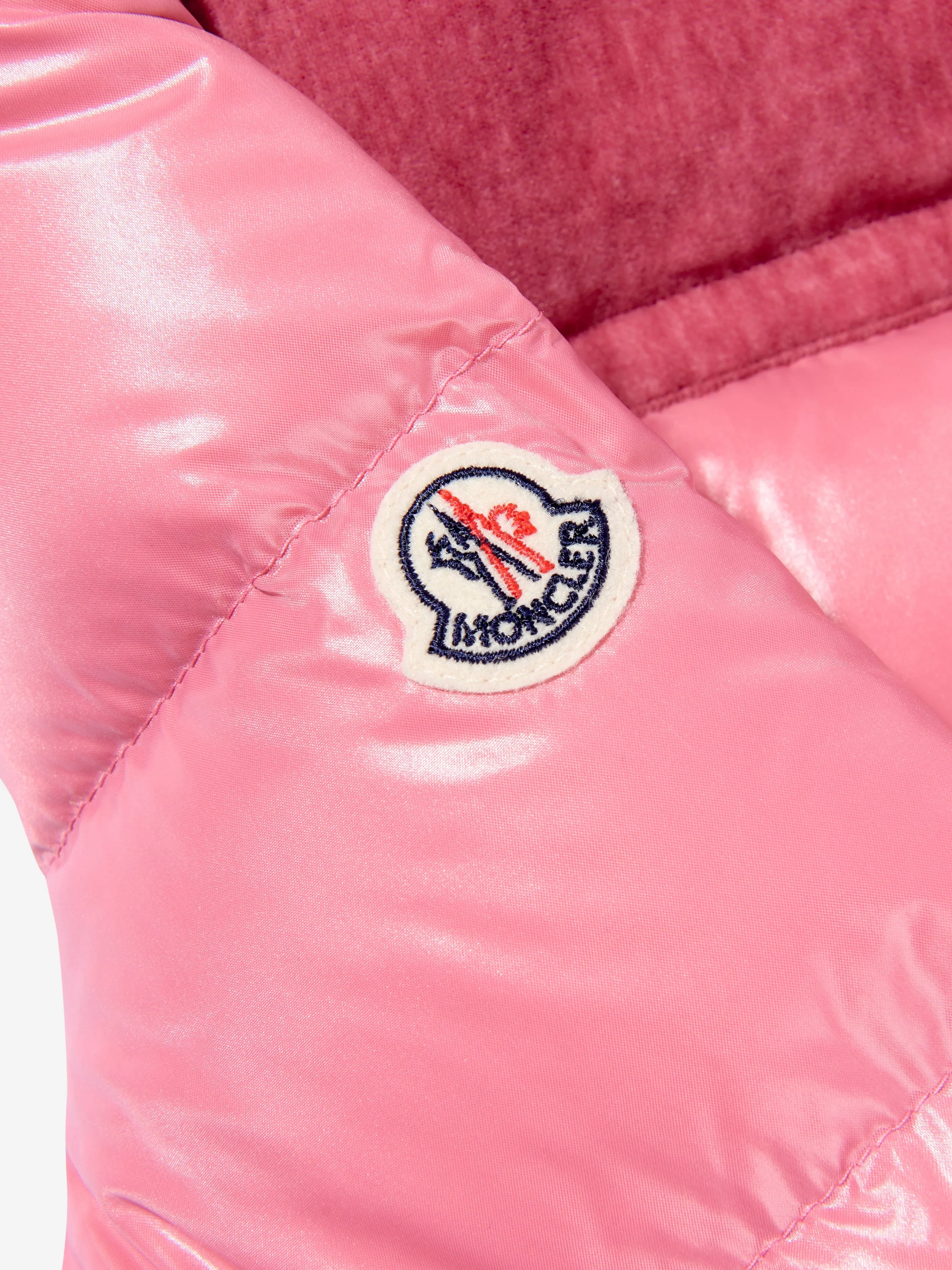 Moncler Enfant Girls Down Padded Auffrique Jacket in Pink