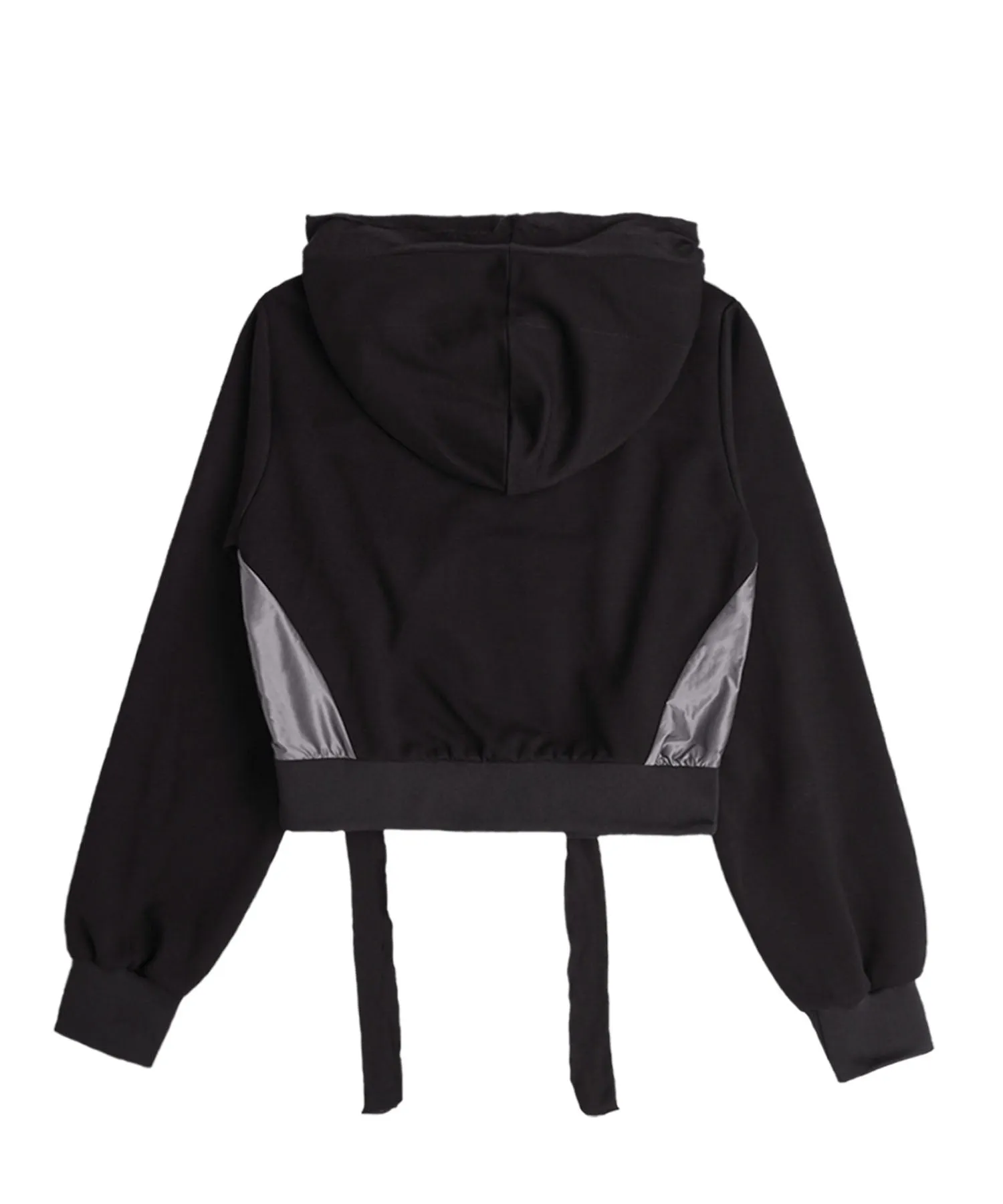 Muffler Boxer Crop Hoodie Black