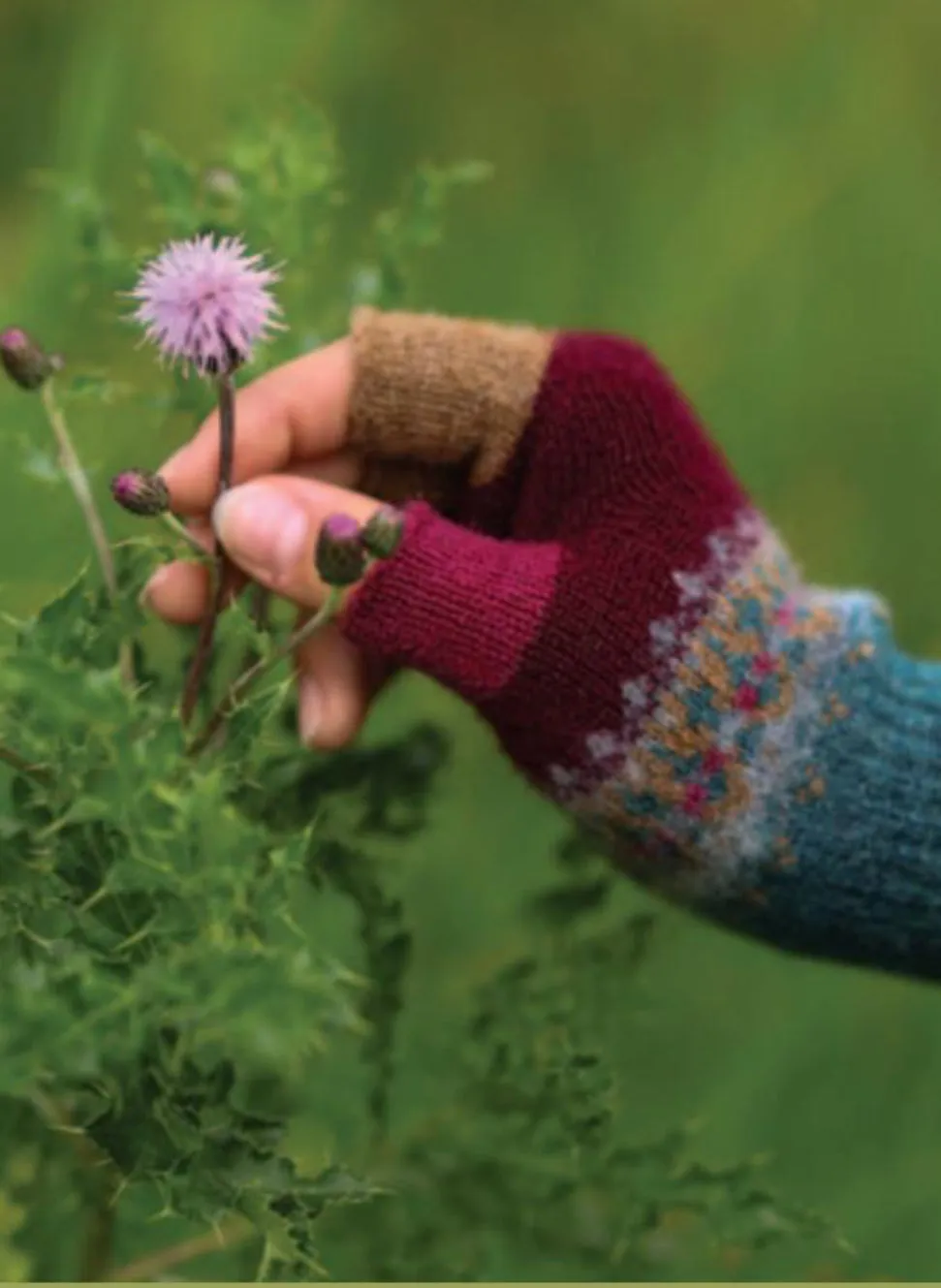 New Alloa Fingerless Gloves In Velvet