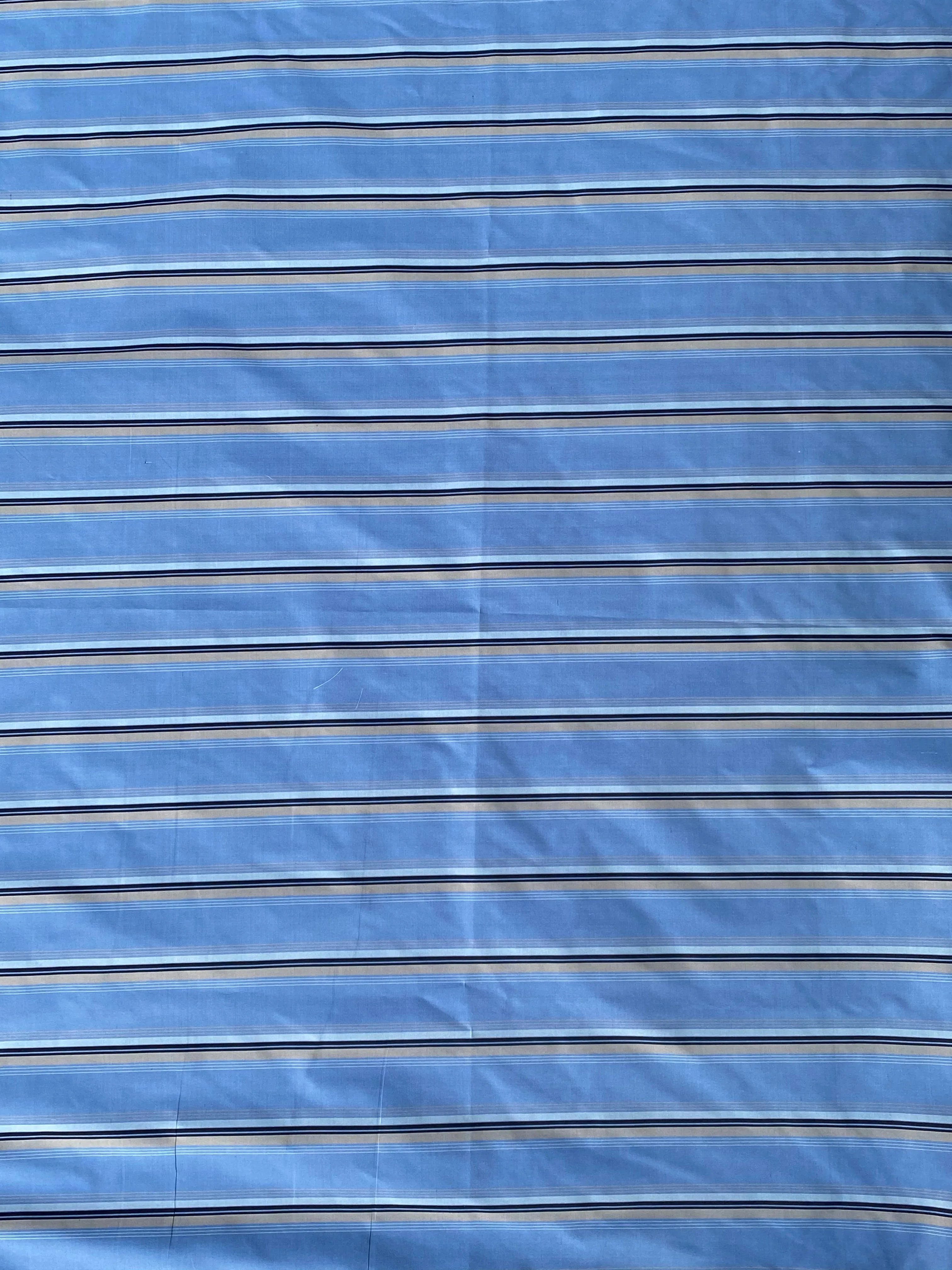 NEW Countess Shannon Designer 100% Silk Taffeta Blue Horizontal Stripe Fabric- SB_1_9