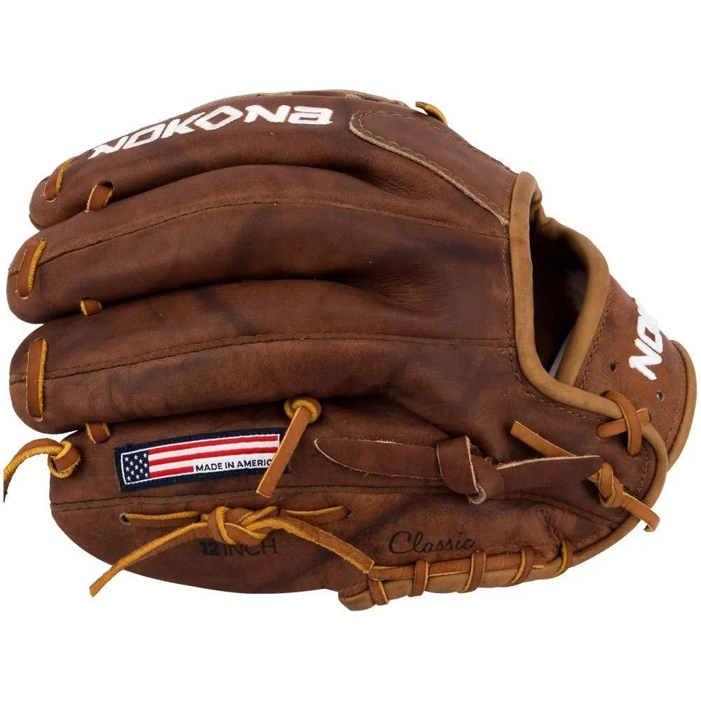 Nokona W1200 Walnut Series 12 Inch Baseball Glove: W-1200