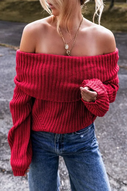 Off To The Races Red Sweater