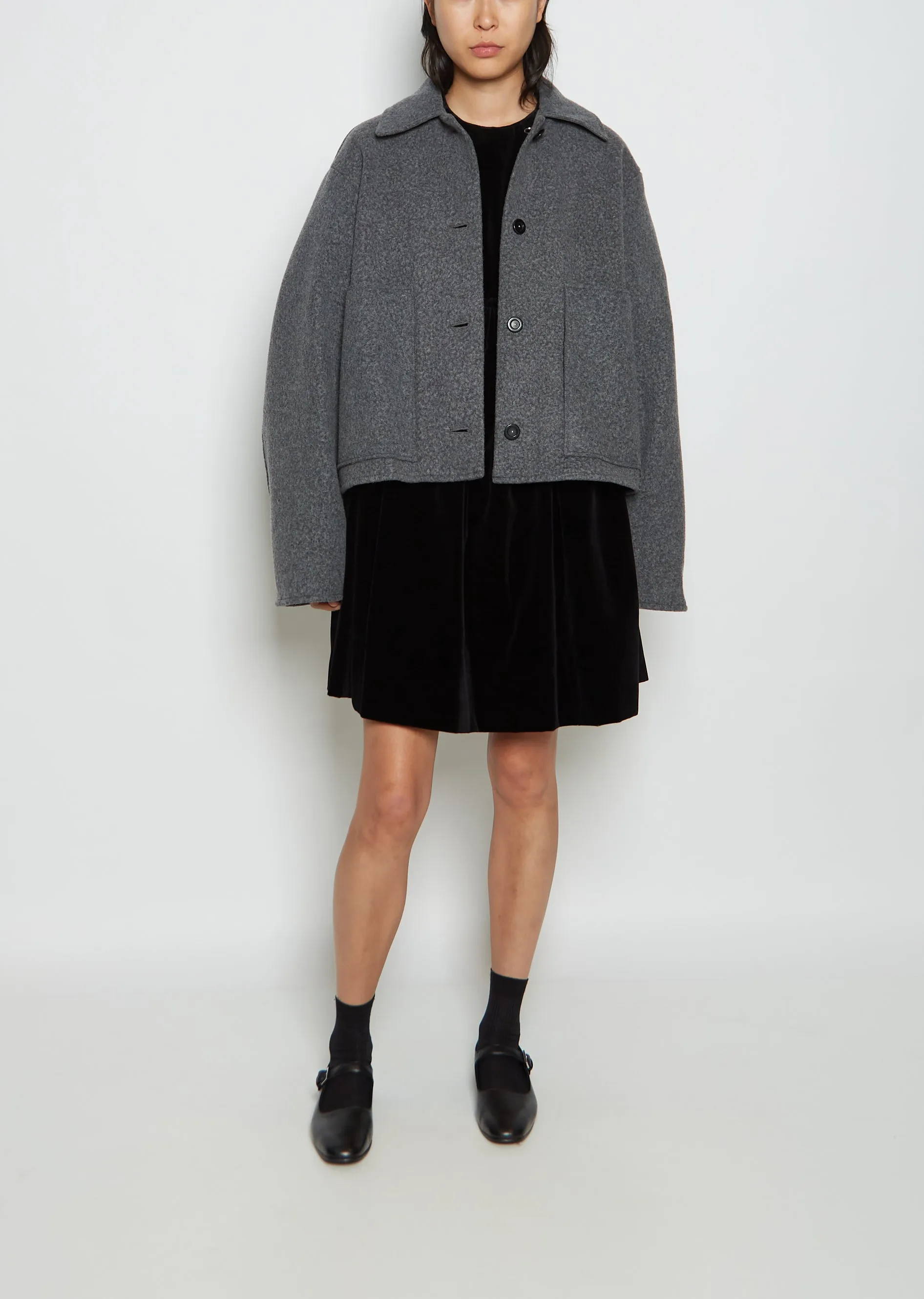 Off Washed Wool Coat