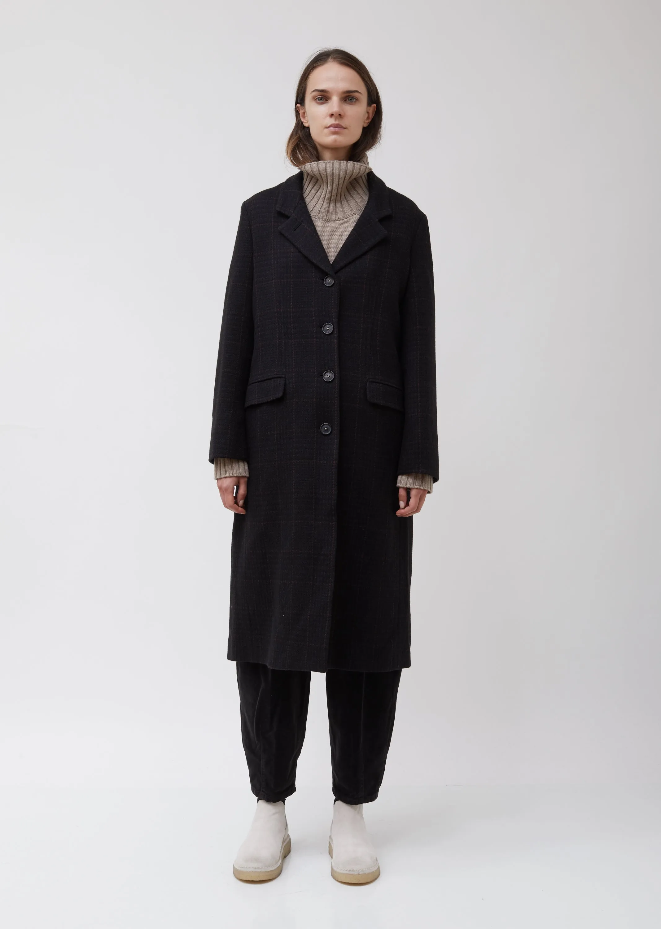 Plaid Wool Tara Coat