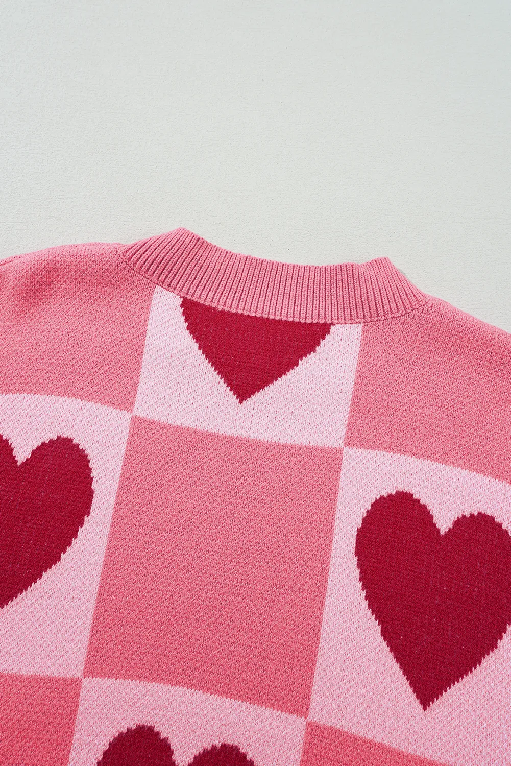 Plus Size Love Hearts Valentine Sweater