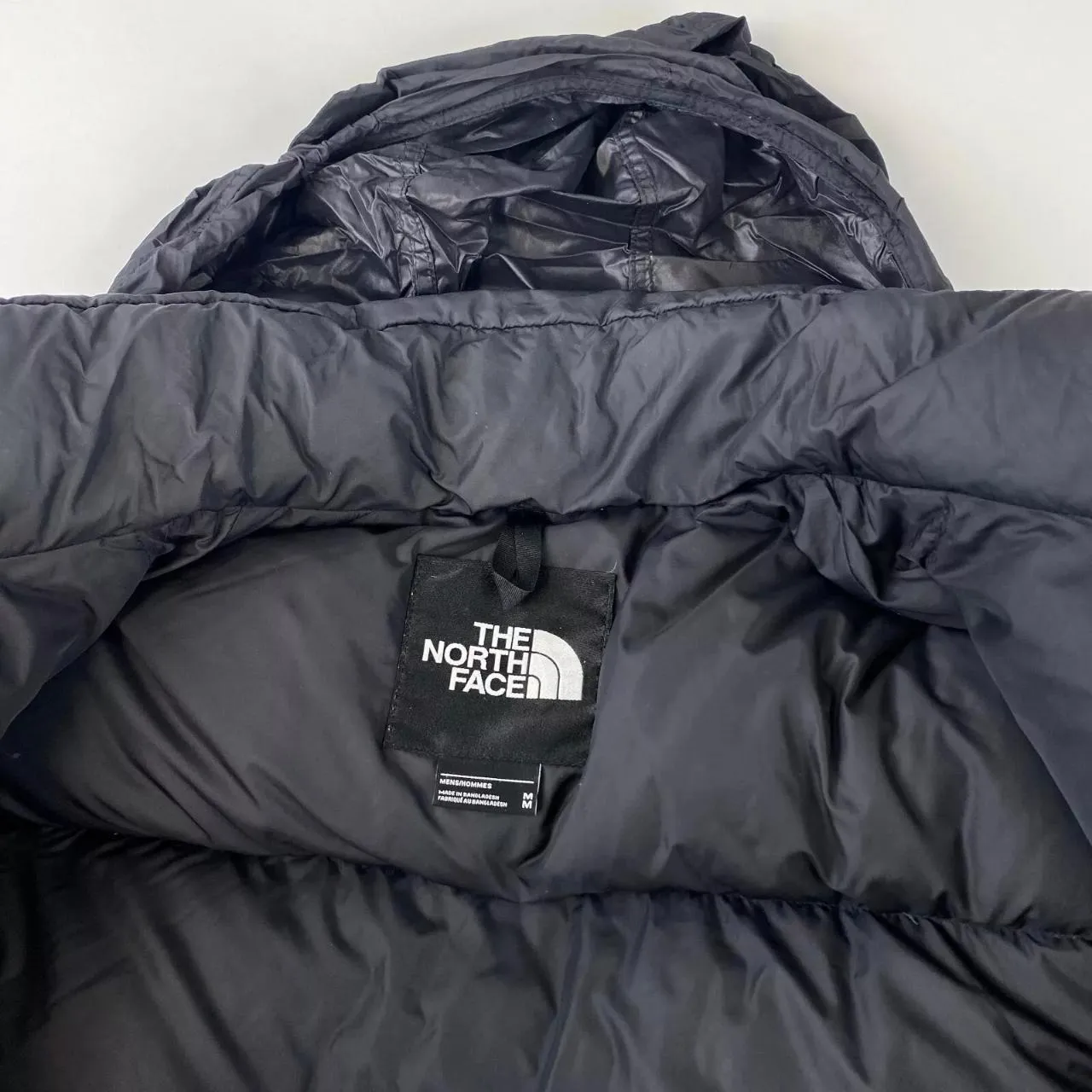 Preowned The North Face Nuptse Mens Down Puffer Jacket 700 Size M Black Genuine TNF