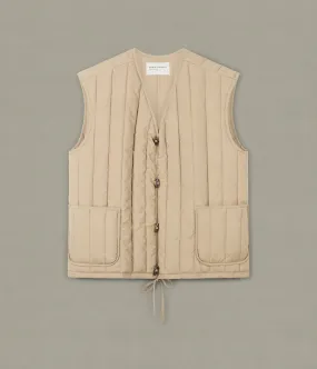 Quilt Gilet, Beige