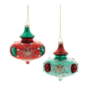 Reflector Ornament - Red/Green by Melrose Intl.