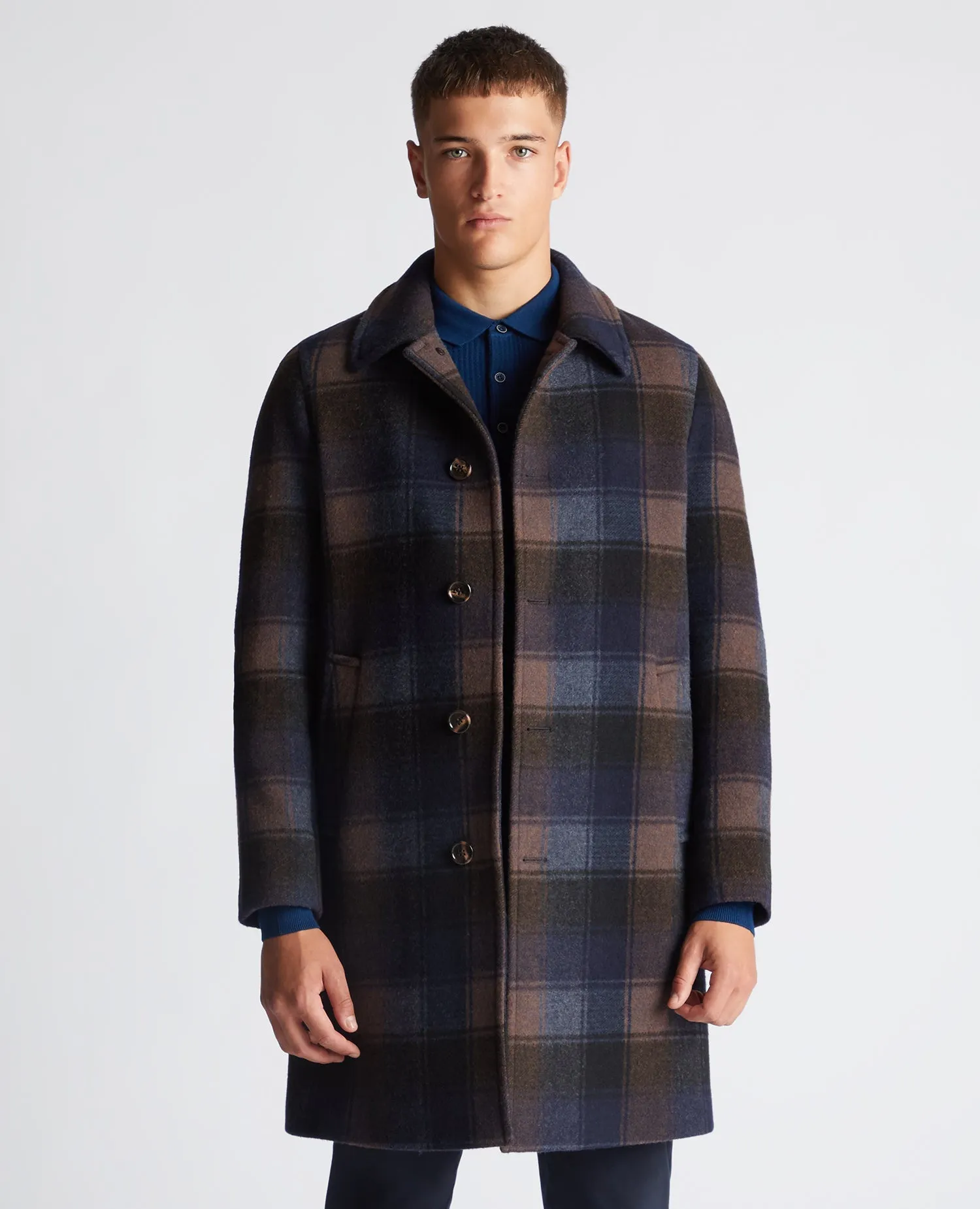 Relaxed Fit Wool-Mix Tailored Coat