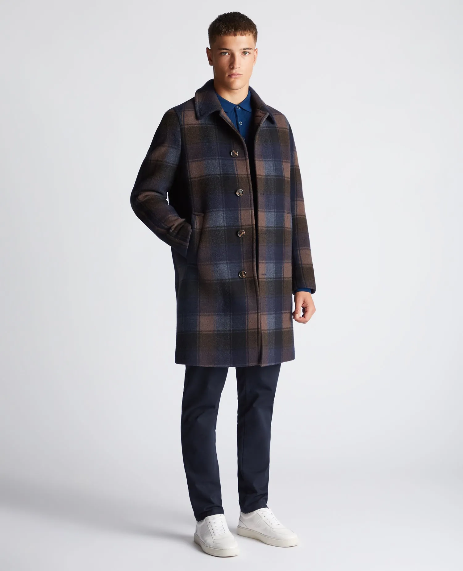 Relaxed Fit Wool-Mix Tailored Coat