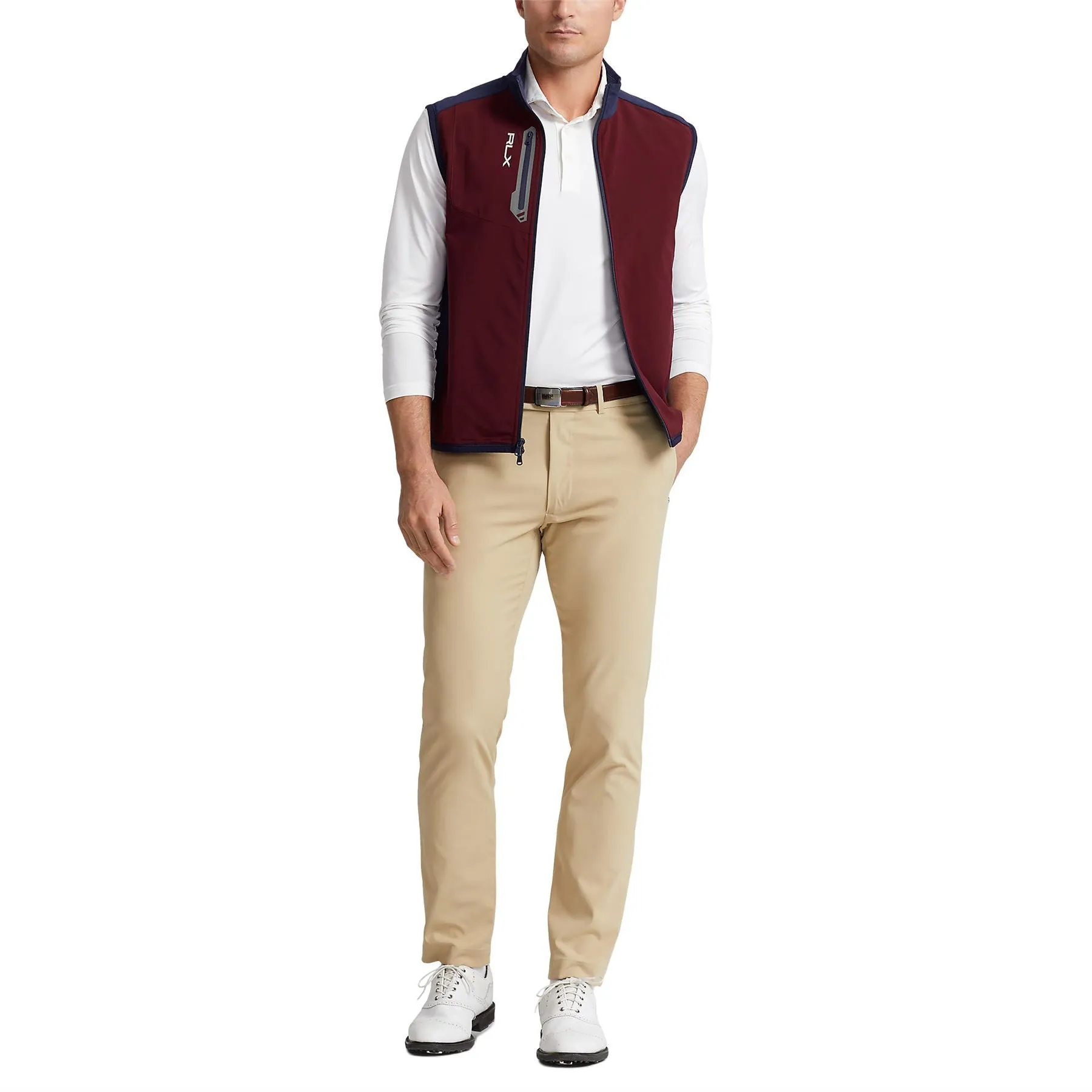 RLX Techy Terry Gilet French Navy/Harvard Wine - AW23