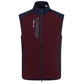 RLX Techy Terry Gilet French Navy/Harvard Wine - AW23