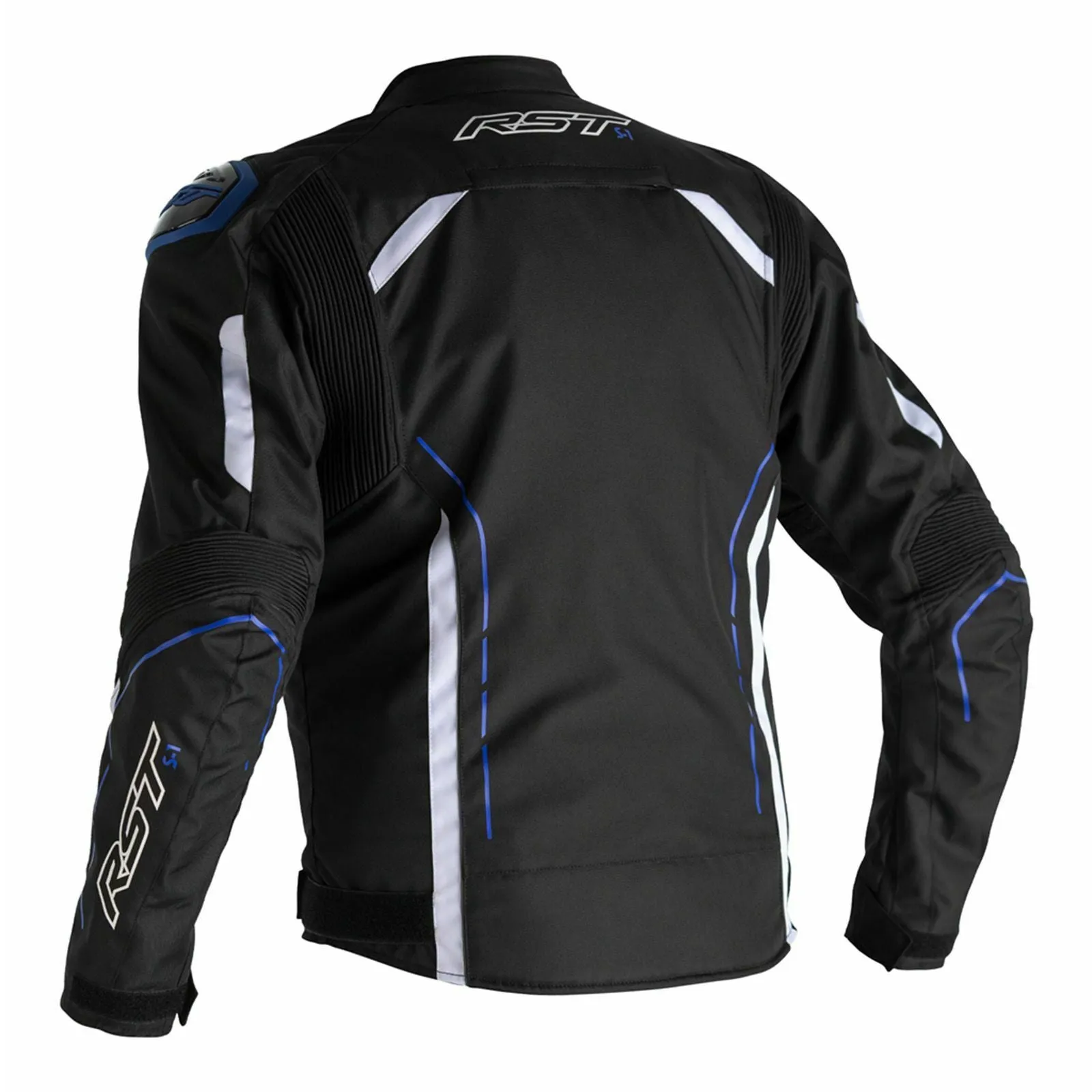 RST S1 Textile Waterproof Motorcycle Jacket - Black/White/Blue