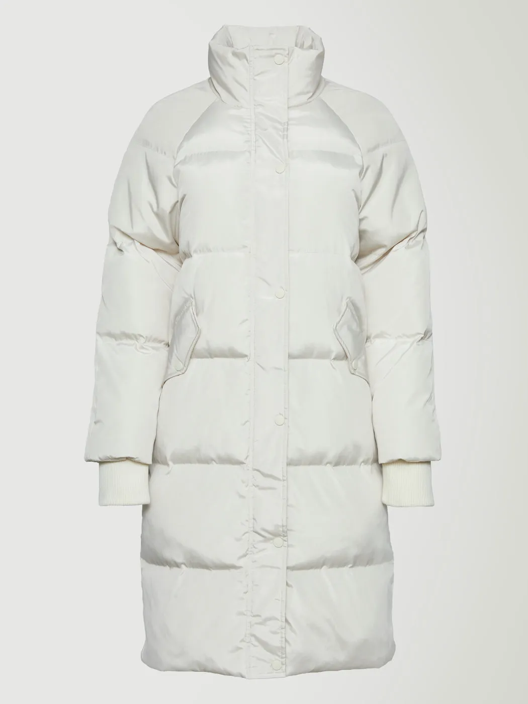 Sienna Longline Puffer Jacket - Ivory