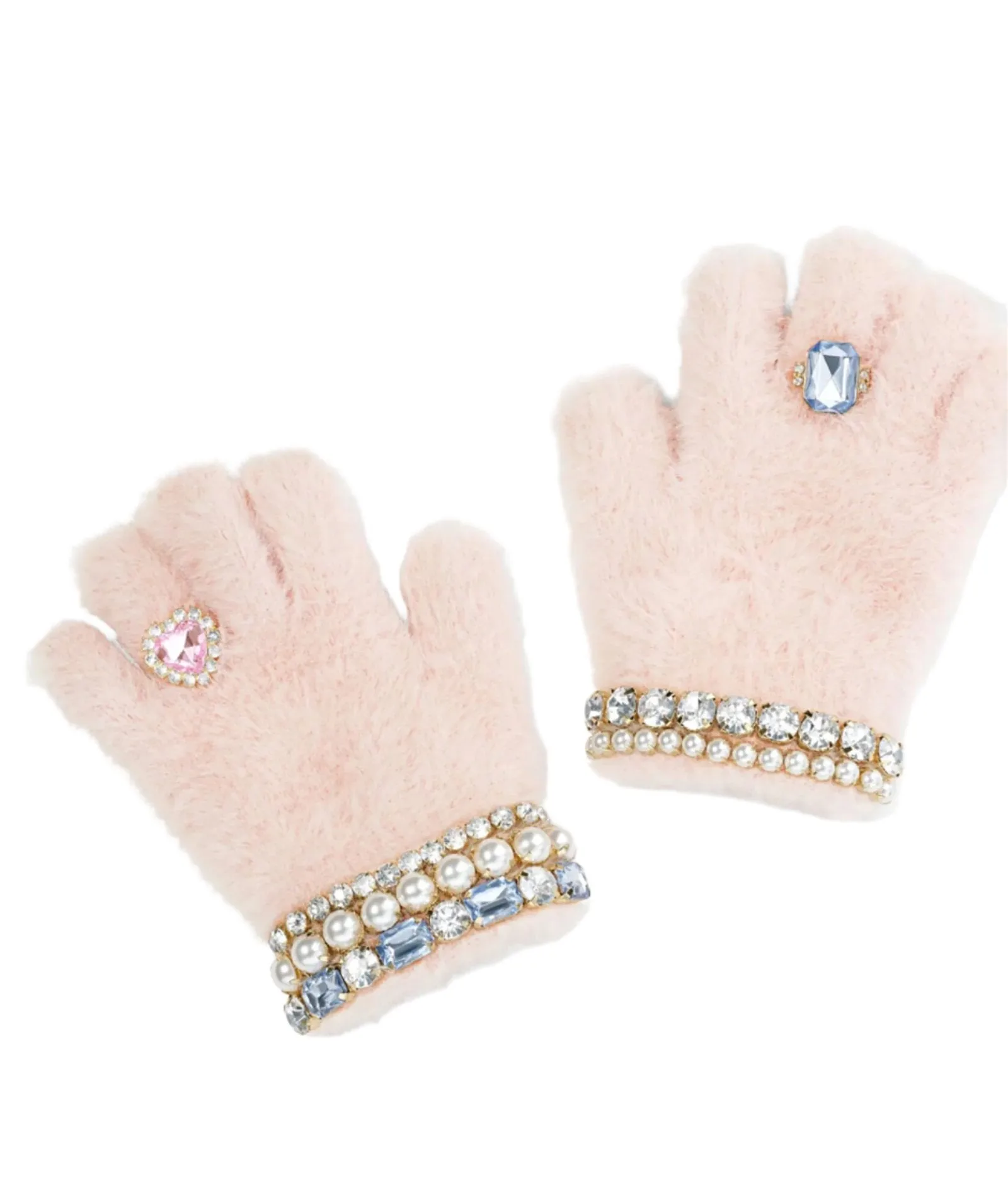 Super Smalls Cotton Candy Jeweled Gloves