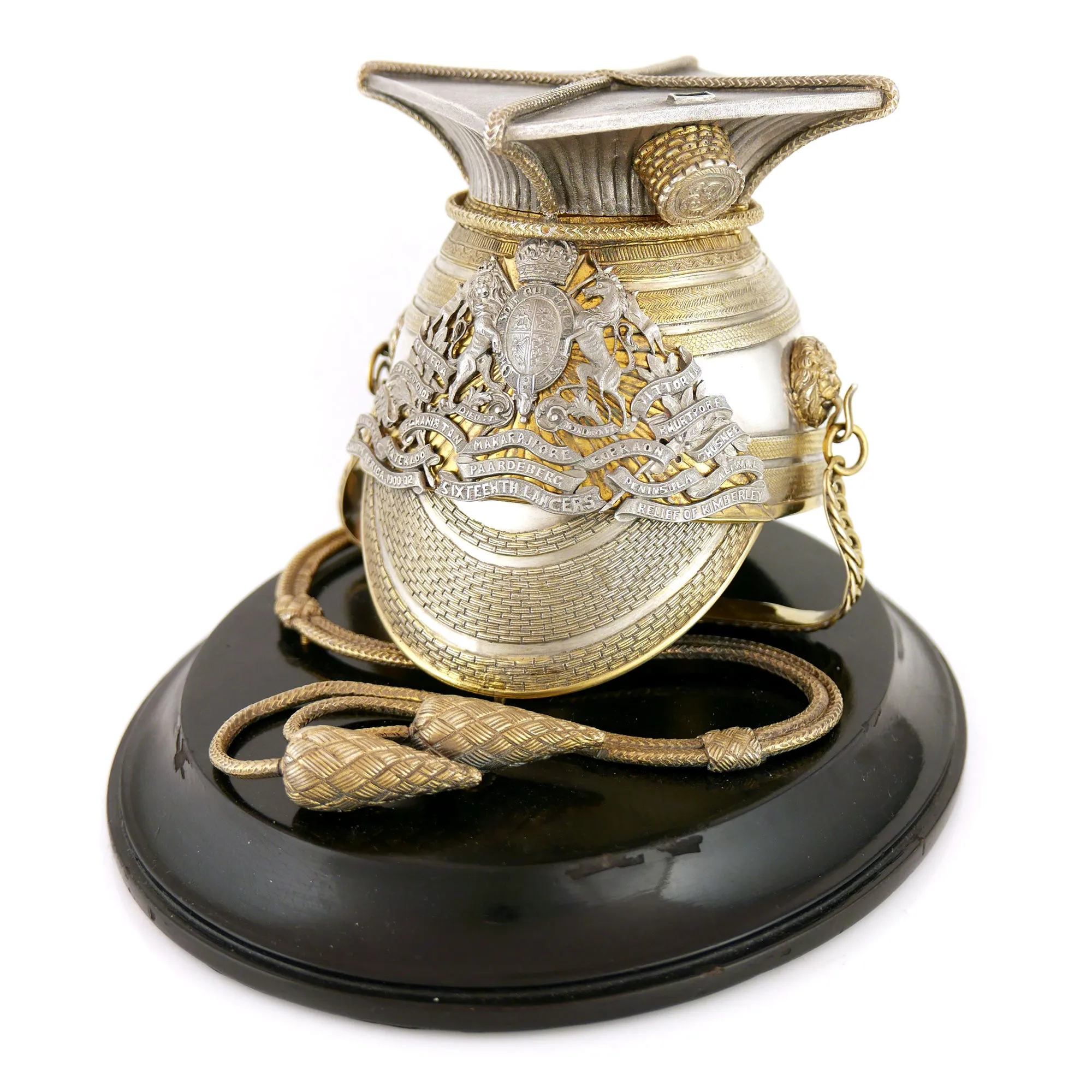 The 16th (Queen’s) Lancers - Silver Gilt Czapka Inkstand, 1876