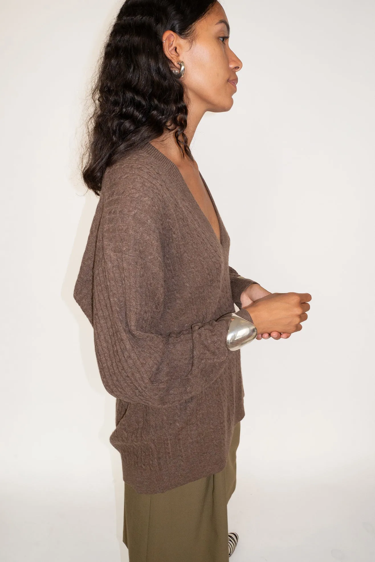 THE GARMENT, Como Oversized V-Neck, Espresso