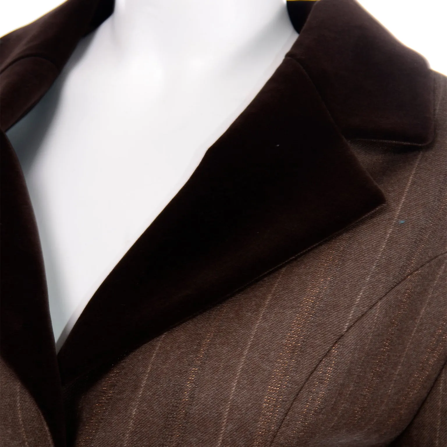 Tomasz Starzewski Vintage Equestrian Style Brown Jacket And Skirt Suit