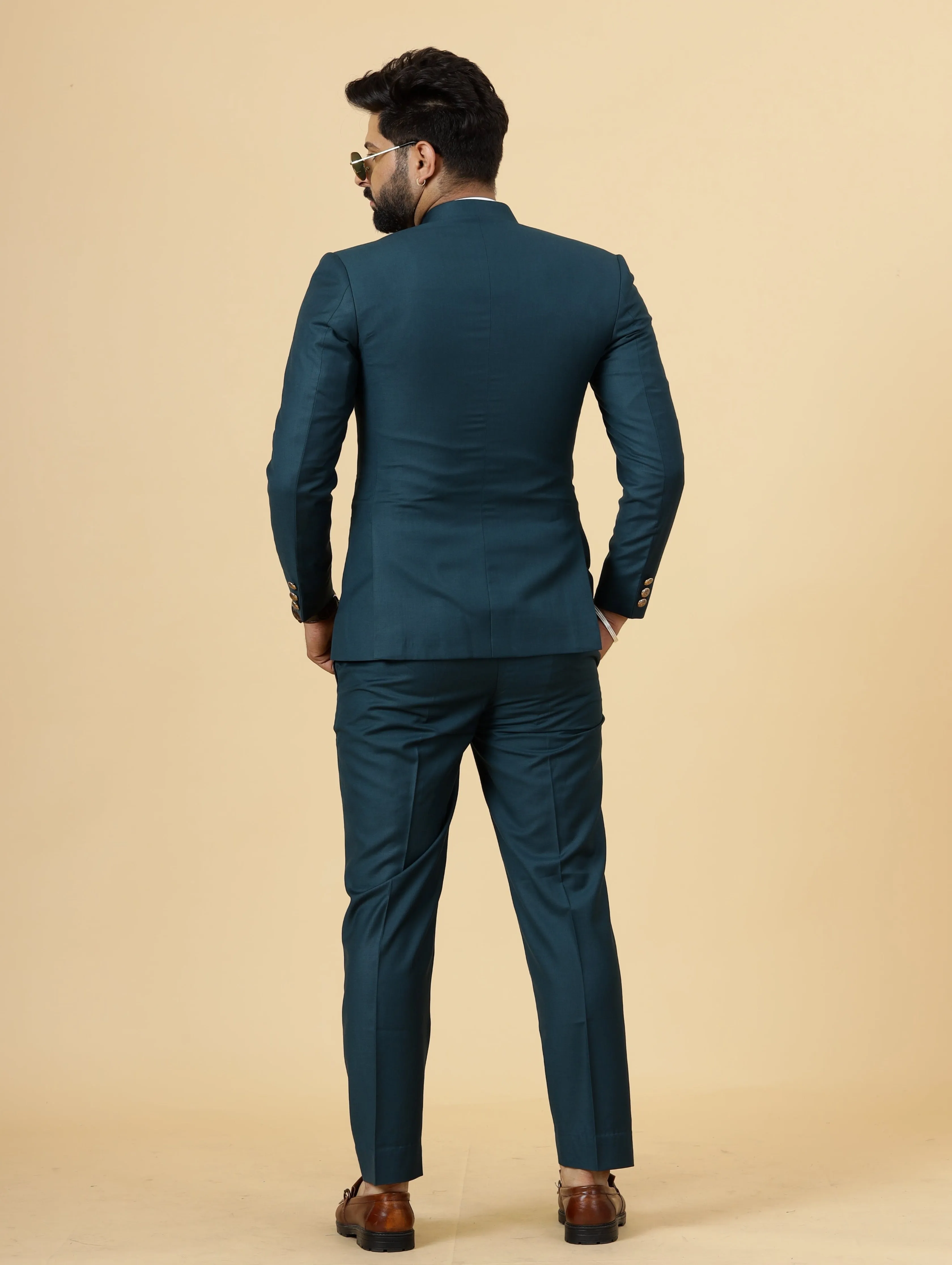 Traditional Teal Jodhpuri Suit | Perfect for Wedding and Casual wear|