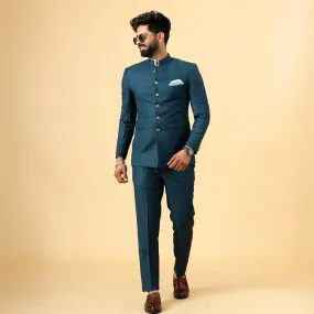 Traditional Teal Jodhpuri Suit | Perfect for Wedding and Casual wear|