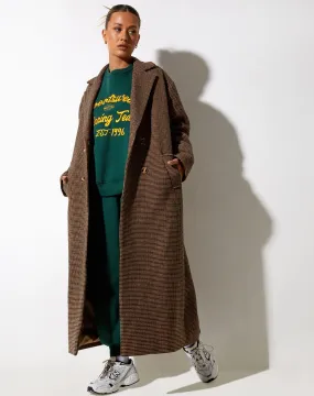 Utamas Coat in Brown Black and Green