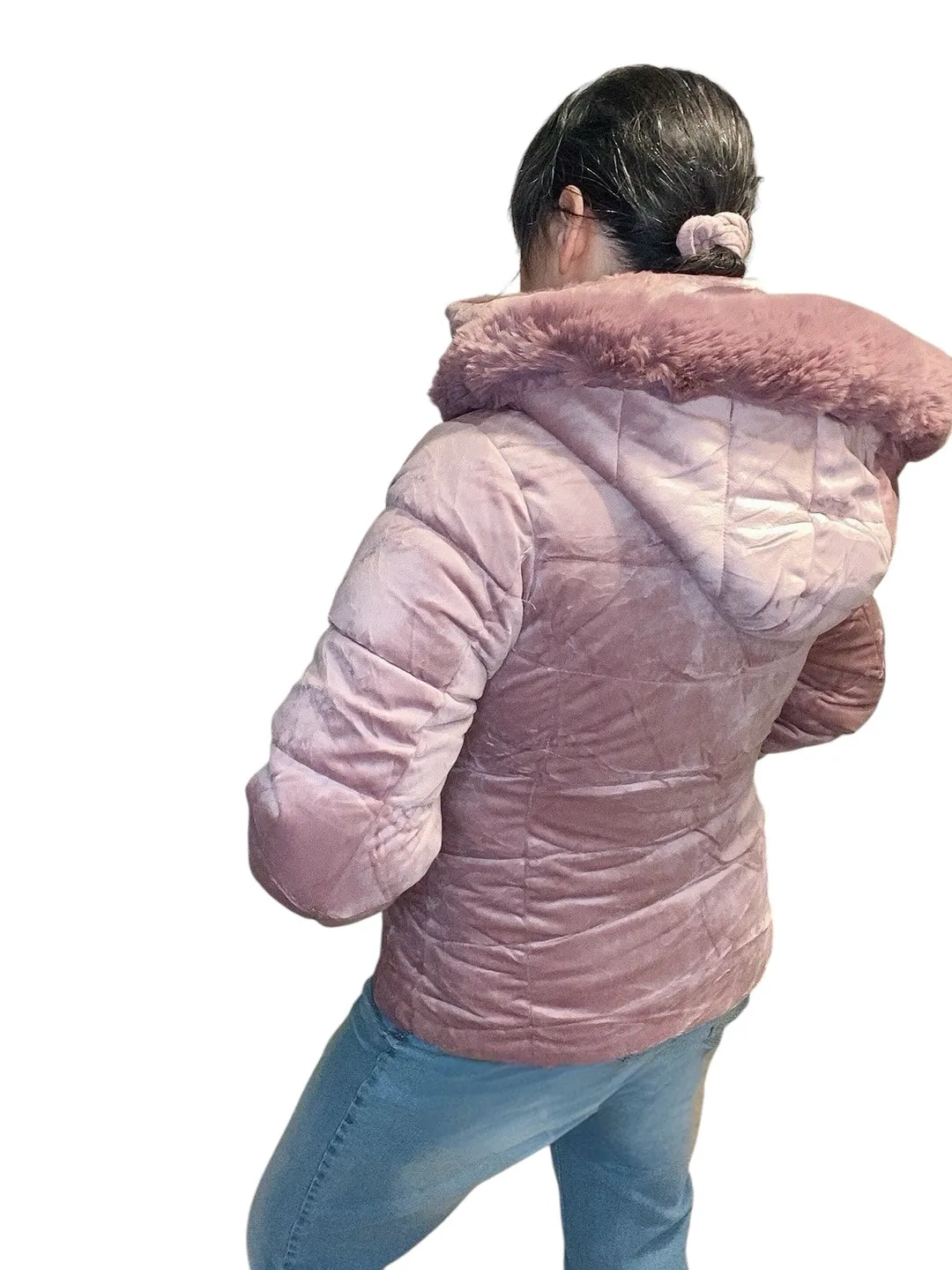 Valerie Velour Jacket: pink