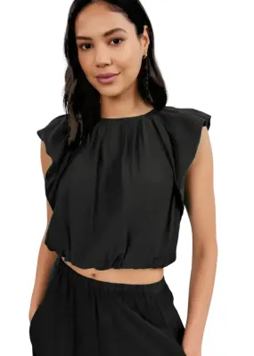 Velvet - Amora top in black