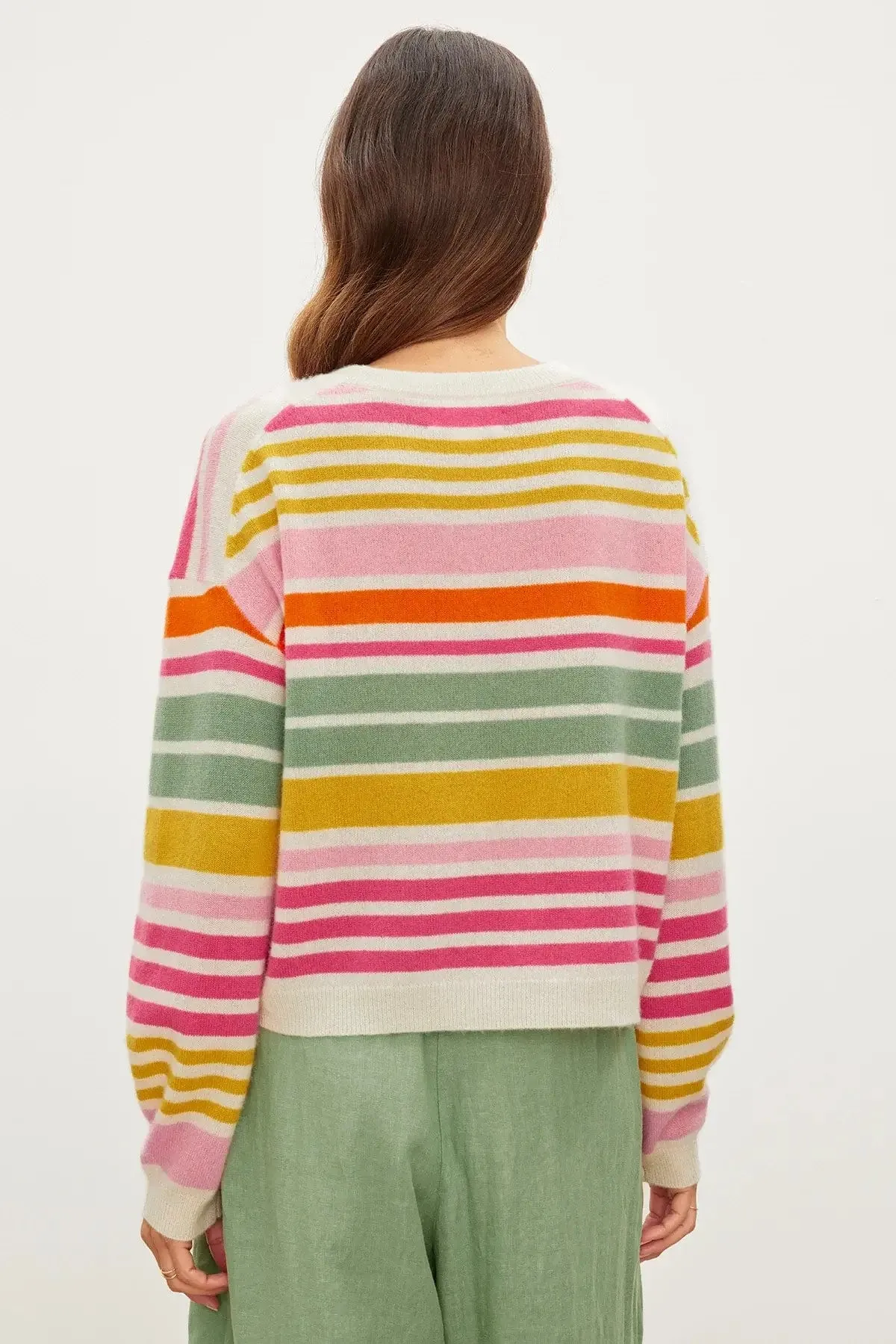 Velvet - Anny Sweater in Multi Stripe