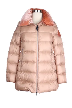 Velvet Collar Down Puffer Jacket