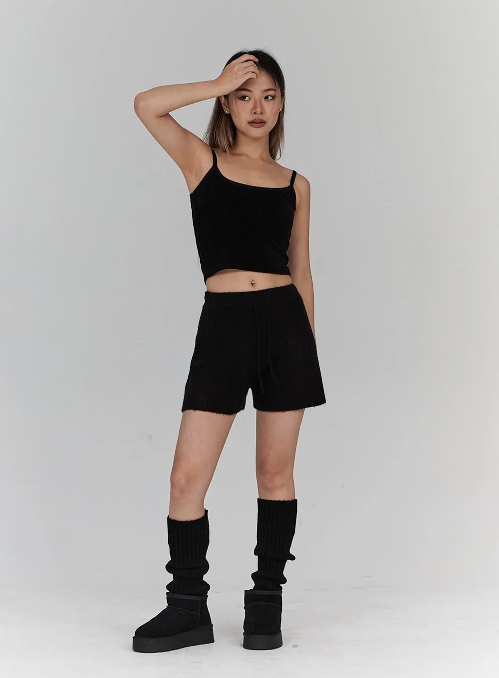 Velvet Crop Knit Tank Top CN18