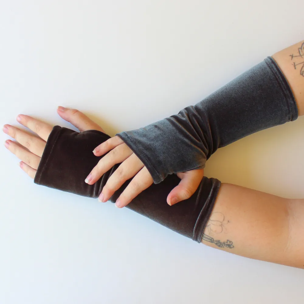 Velvet Fingerless Gloves