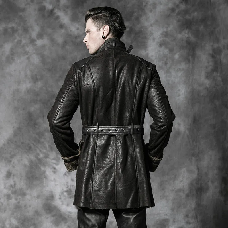 Waterproof Winter Overcoat Punk Coat For Men