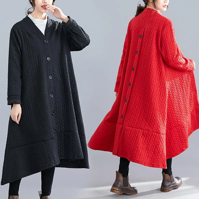 Women Plus Size Winter Knitting Overcoat